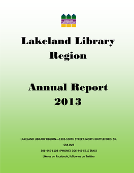Lakeland Library Region Annual Report 2013