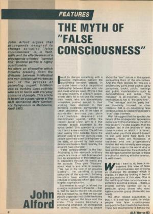 The Myth of "False Consciousness"