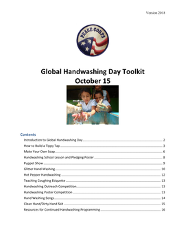 Global Handwashing Day Toolkit October 15