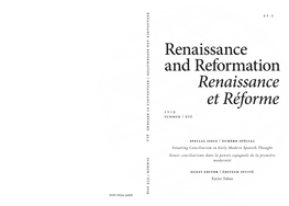 Renaissance and Reformation Renaissance Et Réforme 2019 SUMMER / Été
