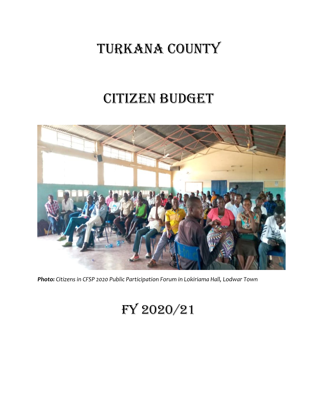 Turkana County Citizen Budget