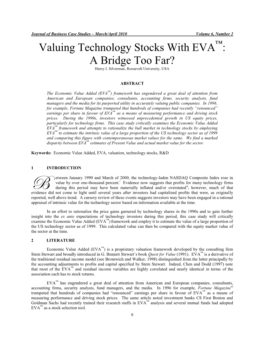 Stock Market Valuation