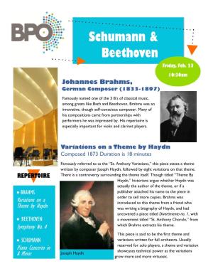 Schumann & Beethoven