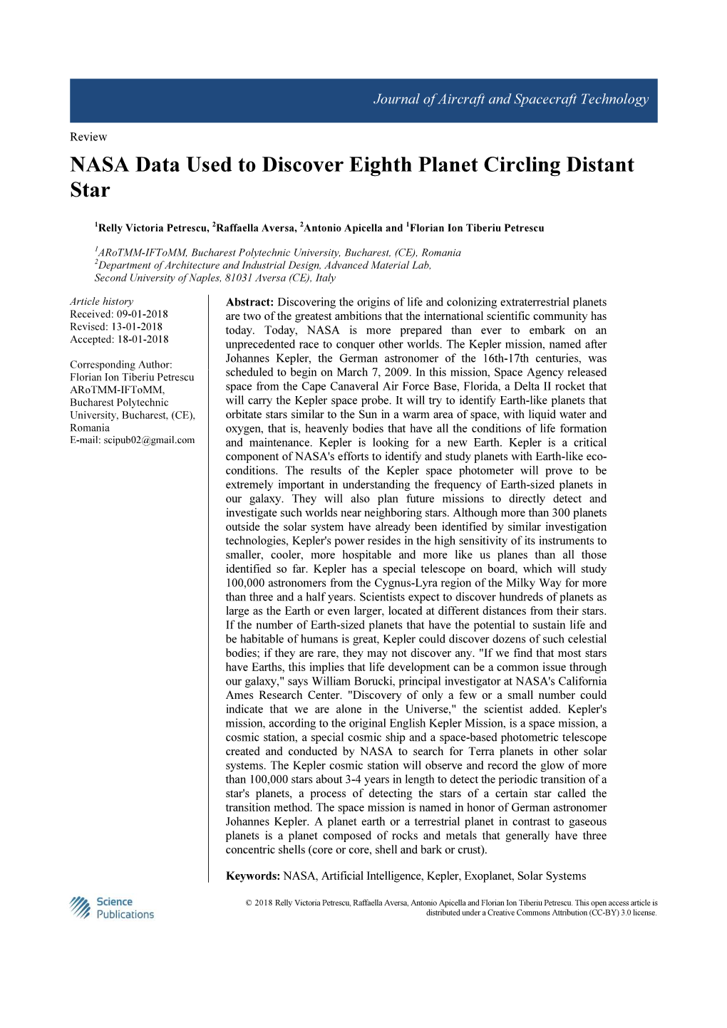 NASA Data Used to Discover Eighth Planet Circling Distant Star