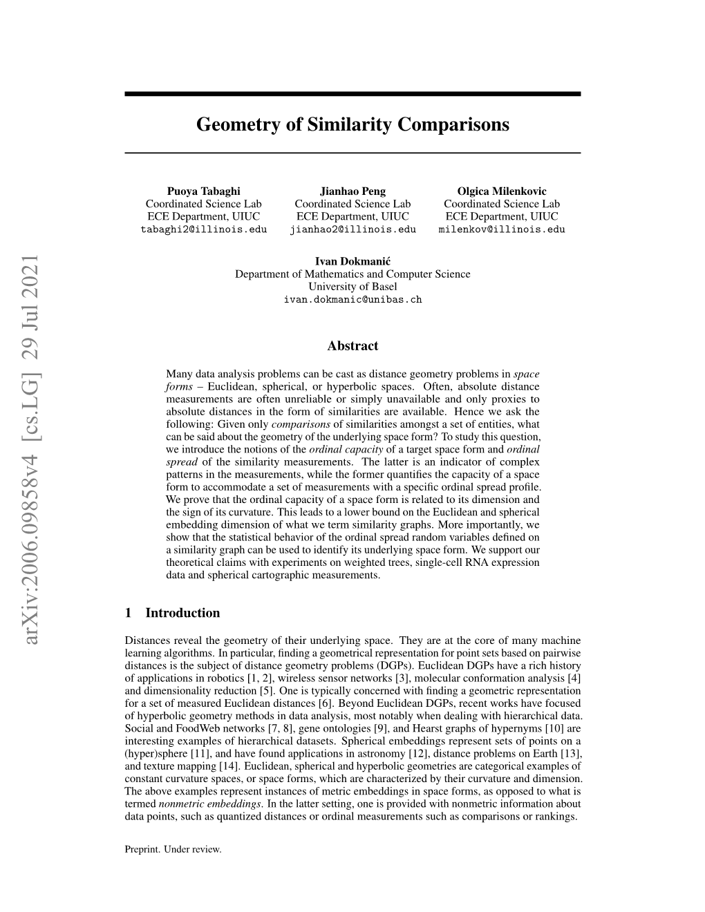 Arxiv:2006.09858V3 [Cs.LG] 16 Jun 2021