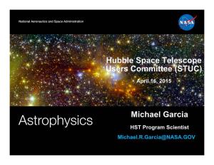 Michael Garcia Hubble Space Telescope Users Committee (STUC)