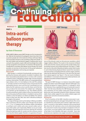 Intra-Aortic Balloon Pump Therapy