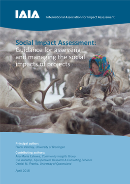 International Association for Impact Assessment (IAIA), 2015
