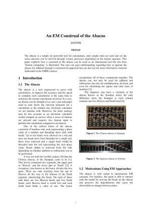 An EM Construal of the Abacus