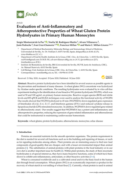 Evaluation of Anti-Inflammatory and Atheroprotective Properties Of