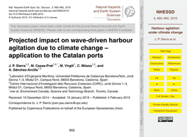 Harbour Agitation Under Climate Change 3.2 Methodology J