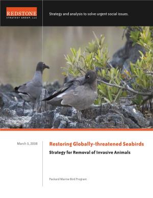Restoring Globally-Threatened Seabirds Strategy for Removal of Invasive Animals