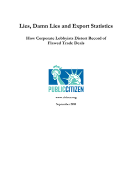Lies, Damn Lies and Export Statistics