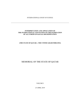 Memorial of the State of Qatar