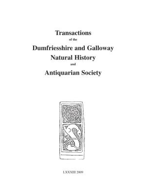 Transactions Dumfriesshire and Galloway Natural History Antiquarian Society