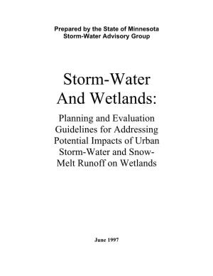 Storm-Water and Wetlands Guidance
