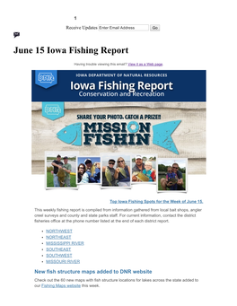 June 15 Iowa Fishing Report