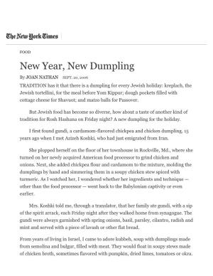 New Year, New Dumpling