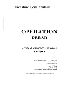 Operation Debar
