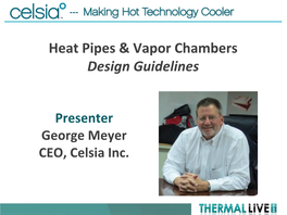 Heat Pipes & Vapor Chambers Design Guidelines