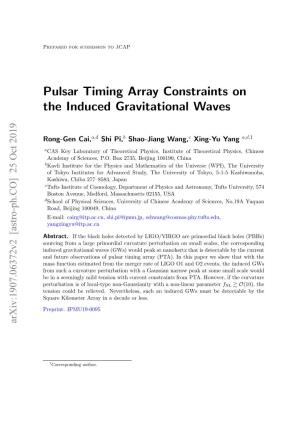 Pulsar Timing Array Constraints on the Induced Gravitational Waves