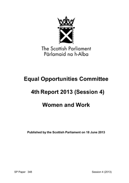 Scottish Parliament Equal Opportunities Committee Inquiry