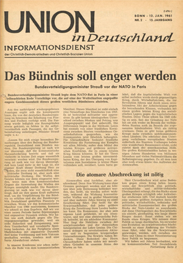 UID Jg. 15 1961 Nr. 2, Union in Deutschland