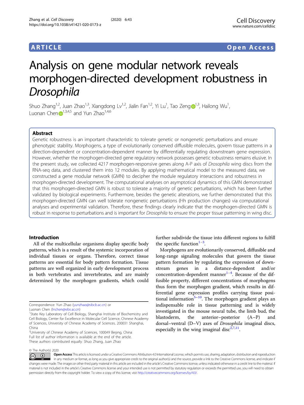 Analysis on Gene Modular Network Reveals Morphogen-Directed Development Robustness in Drosophila