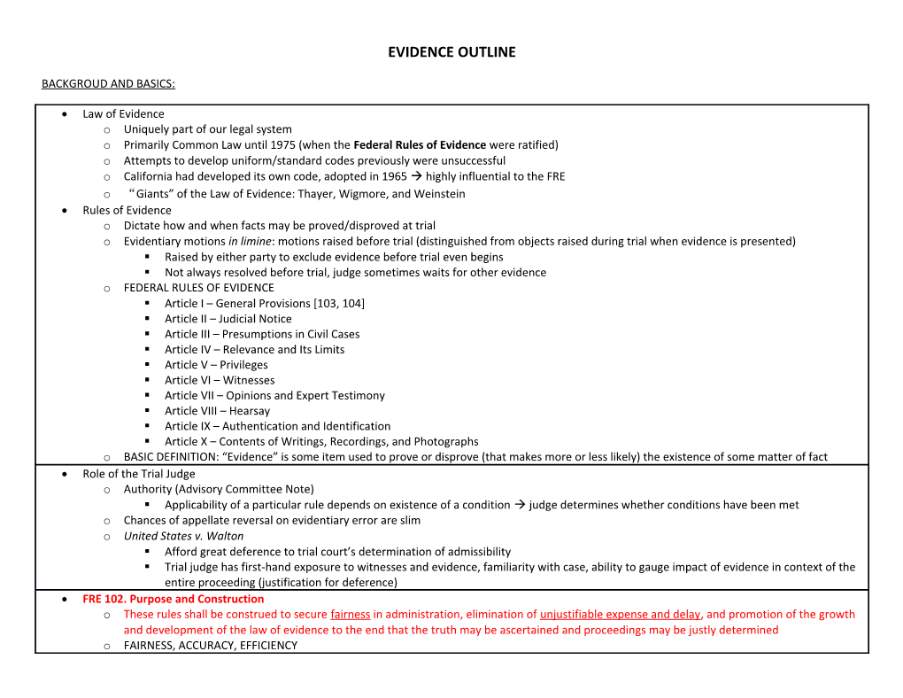 Evidence Outline s5