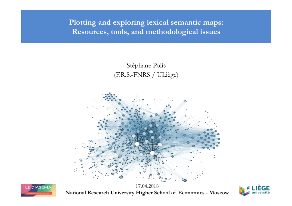 Semantic Maps: Resources, Tools, and Methodological Issues