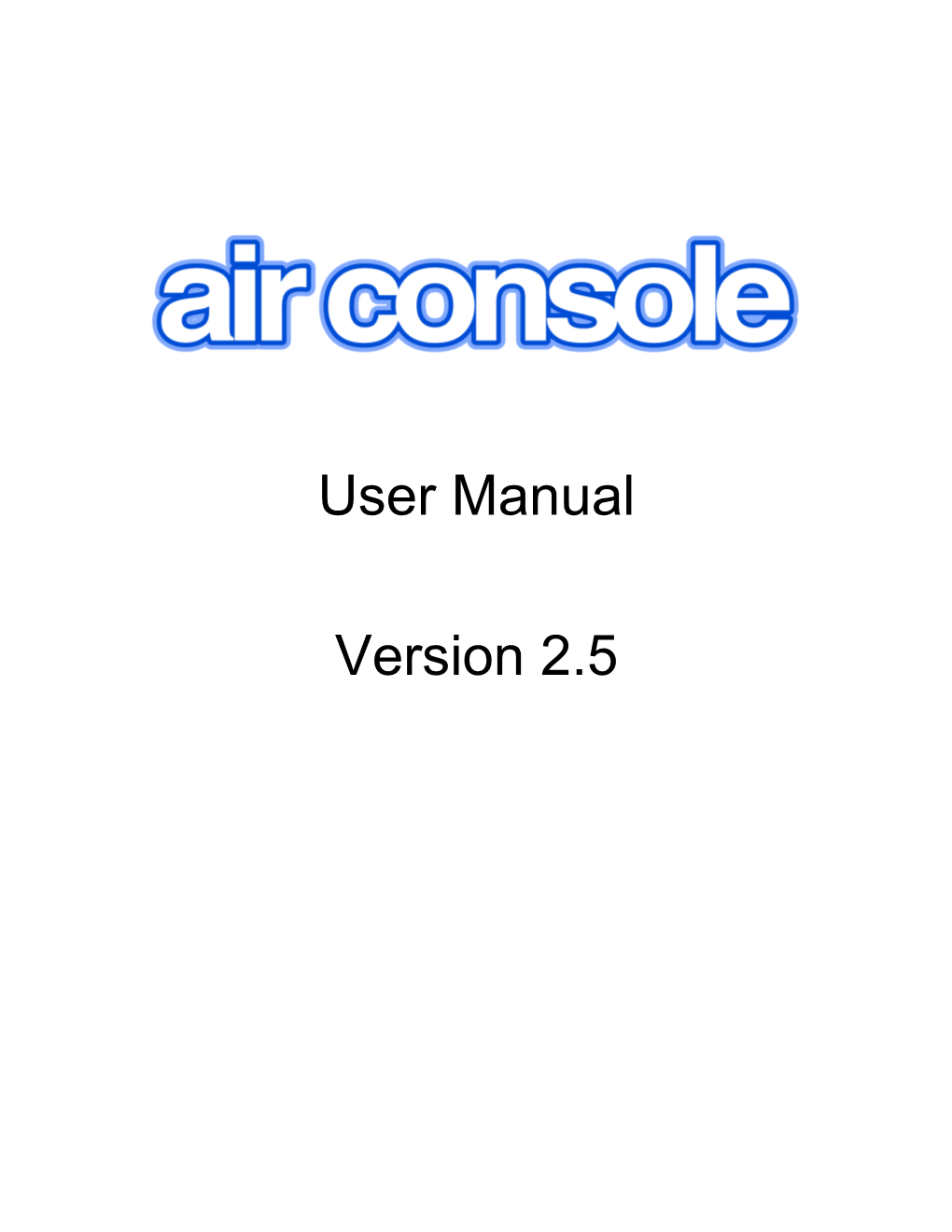 Airconsole User Manual