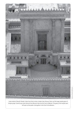 Scale Model of Herod's Temple. Gates from Front to Back
