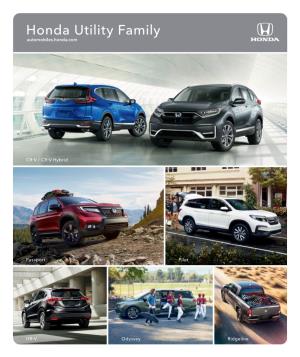 Honda Utility Vehicles Brochure: CR-V, Passport, Pilot, HR-V