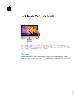 Back to My Mac User Guide