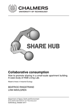 Collaborative Consumption How to Promote Sharing in a Small-Scale Apartment Building