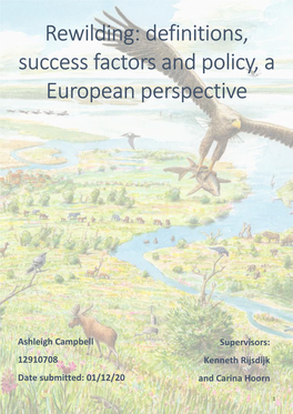Rewilding: Definitions, Success Factors and Policy, a European Perspective