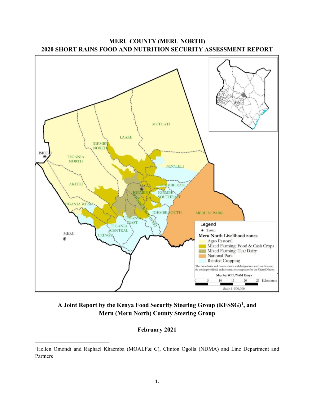 (Meru North) 2020 Short Rains Food and Nutrition Security Assessment Report