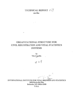 Civil Registration and Vital Statistics Systems