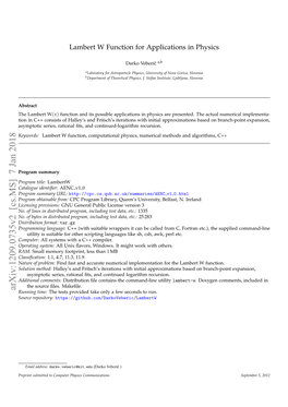 Arxiv:1209.0735V2 [Cs.MS] 7 Jan 2018 Running Time: the Tests Provided Take Only a Few Seconds to Run