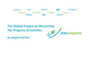 The Global Project on Measuring the Progress of Societies by Angela Hariche