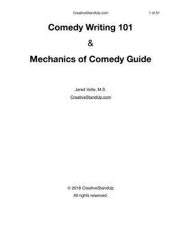 Comedy Writing 101 & Mechanics of Comedy Guide