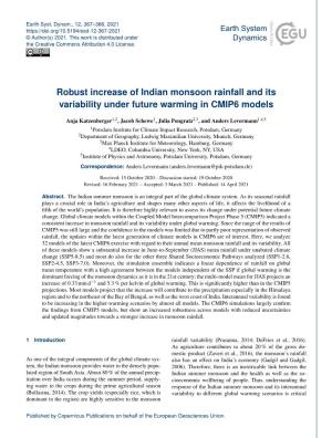 Robust Increase of Indian Monsoon Rainfall and Its Variability Under Future Warming in CMIP6 Models
