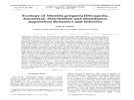 Ecology of Munida Gregaria (Decapoda, Anomura): Distribution and Abundance, Population Dynamics and Fisheries