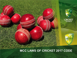 Mcc Laws of Cricket 2017 Code Click to Edit