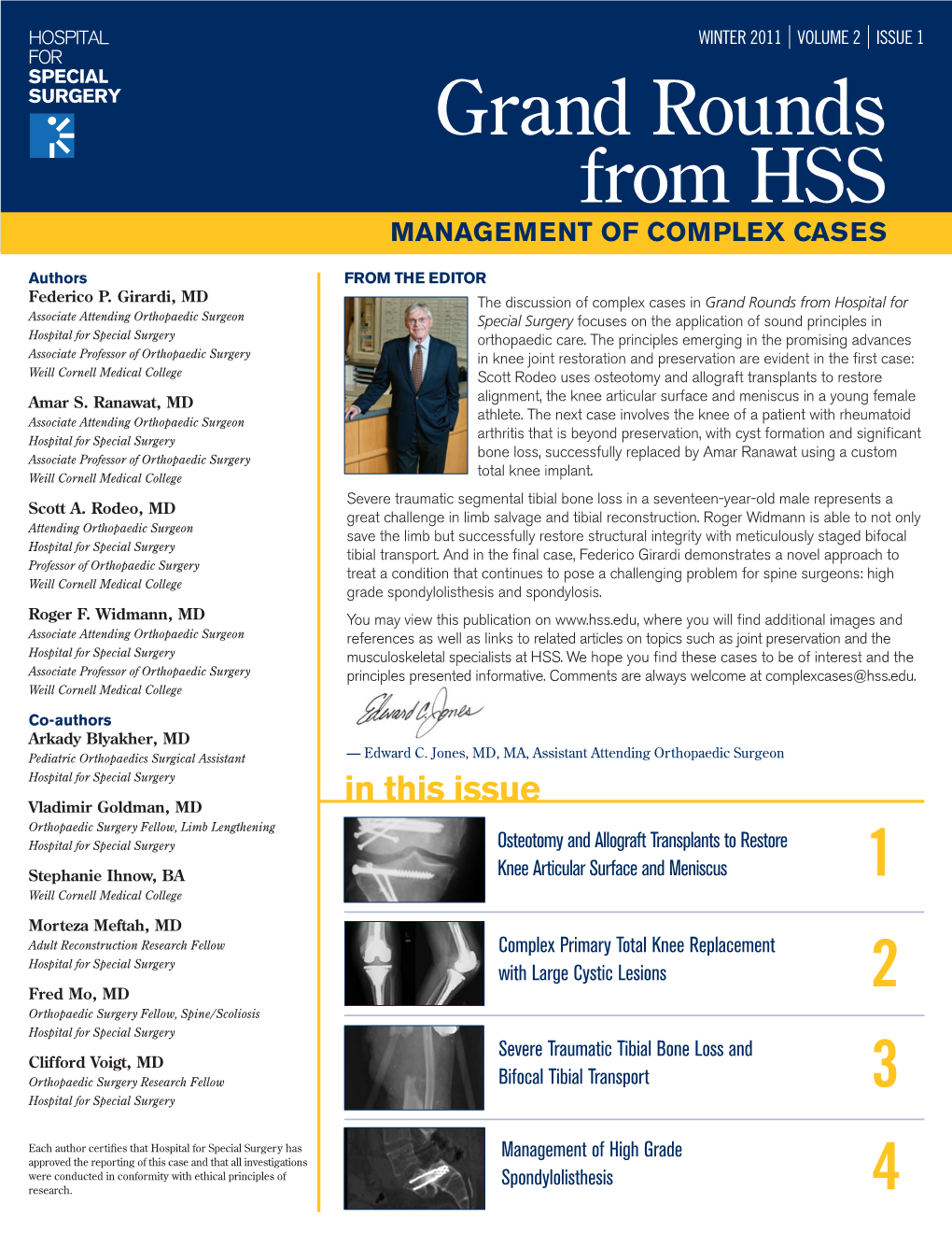 Grand Rounds from HSS Management of Complex Cases