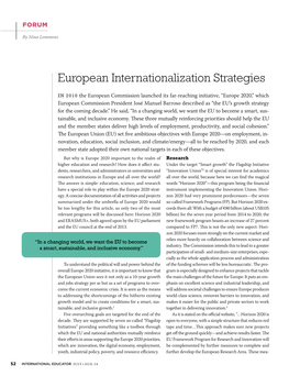 European Internationalization Strategies