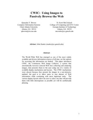 CWIC: Using Images to Passively Browse the Web