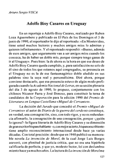 Adolfo Bioy Casares En Uruguay