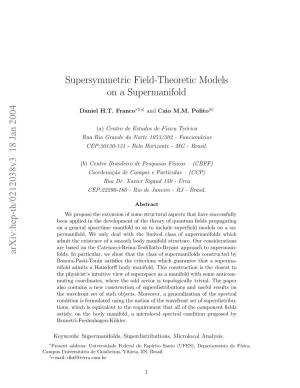 Supersymmetric Field-Theoretic Models on a Supermanifold