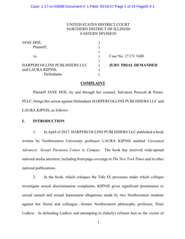 Kipnis Lawsuit Complaint